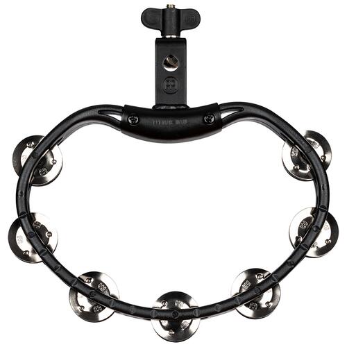 Image 2 - Meinl Percussion Headliner® Series Mountable ABS Tambourine, Dual row, Black, Stainless steel jingles - HTMT2BK